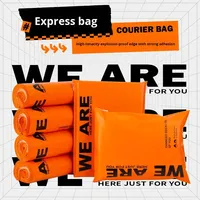 Enveloppes d'expédition personnalisées en poly orange, sacs d'emballage, enveloppes d'expédition auto-adhésives, imperméables, résistantes aux déchirures, avec logo