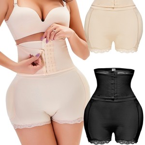 Qingge Tummy Control <b>Hip</b> Shaping Pants With Sponge <b>Pads</b> <b>For</b> Buttocks Lifting And Shaping Dark Skin Color - Product Image 1