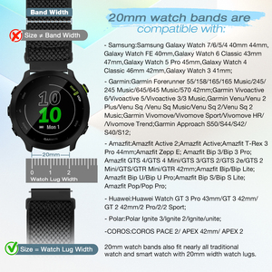 Bracelet de montre de 20 mm pour bras/cheville/tricepse pour montre connectée / montre universelle, bracelets de montre extensibles réglables de 20 mm (unisexe) - Product Image 2