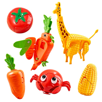 Jouet Robot Figurine Déformable Fruits Légumes Carotte Maïs Tomate Perroquet Girafe Crabe
