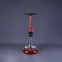 Nouvelle arrivée : Grande chicha avec technique miroir, noir, rouge, bleu, grand tuyau de chicha en PVC