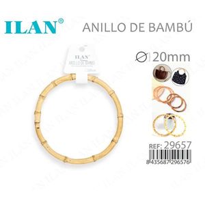 Anello in bambù ILAN 20mm naturale per artigianato - Product Image 1
