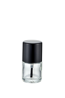 Envases de vidrio plano no transparente de 10 ml para esmalte de uñas, con tapa de rosca y brocha, estampado dorado, serigrafía, marca OEM, vacíos para aceite.