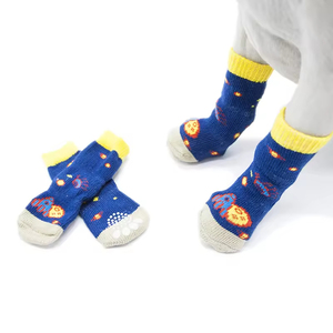 Juego de 4 Calcetines Antideslizantes de Algodón con Estampado de Moda para Perros, Accesorios para Mascotas - Product Image 2