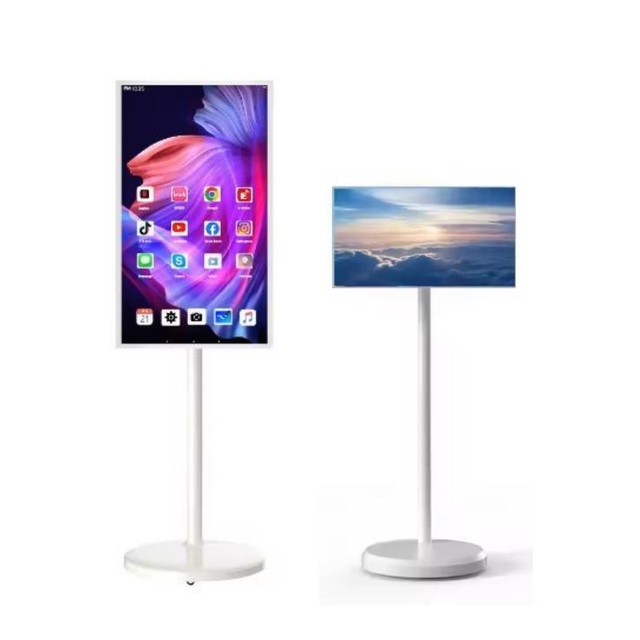 Manufacturer 24 Inch Home Interactive Portable Smart TV, Mobile Smart Touch Screen TV Monitor with Mobile Stand