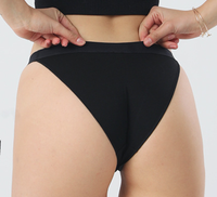 Culottes taille moyenne sexy pour femme en coton sans couture, respirantes, écologiques, tricotées unies, basiques, invisibles, à fines bretelles