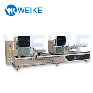 WEIKE CNC China suppliers aluminum profile CNC control double head cutting saw machine for cutting aluminum