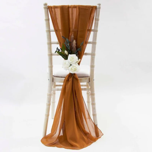Nouvelle Écharpe de Chaise en Mousseline de Soie au Design Populaire, Décoration de Chaise de Mariage, Housse de Chaise, Drapé pour Événements et Fêtes de Mariage - Product Image 6