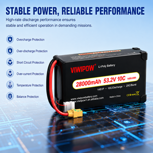 Batterie au lithium rechargeable haute performance 53,2 V 28000 mAh 10C pour drone d'inspection industrielle - Product Image 3