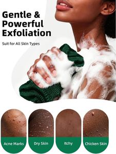 Esponja de Red de Nailon con Logotipo Personalizado, Cepillo de Limpieza Corporal Exfoliante, Toalla de Ducha, Esponja de Red para el Cuerpo - Product Image 2