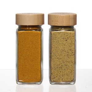 Export Hot Sale ECO-Friendly Square 120ml Spice Glass Jar Spice Container For Spice