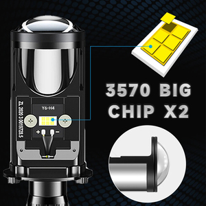Xview Y6 70W LED lente faro sistema de iluminación automática Y6D H4 coche LED faros bombilla para motocicleta lámpara proyector Hi Lo Beam - Product Image 3