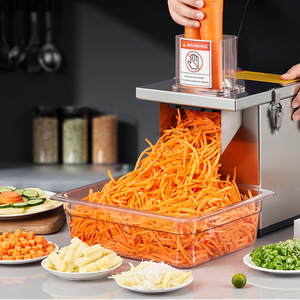 110V 220V grande multifuncional trituración en cubitos de acero inoxidable fruta vegetal procesamiento rebanar patatas fritas máquina cortadora - Product Image 1