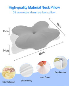Oblong <b>Shape</b> Ergonomic Neck <b>Pillow</b> Contoured Orthopedic Back Side Sleeping Custom Memory Foam Comfort Anti-Bacteria Washable - Product Image 6