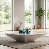 Tianshan — Table basse carrée moderne en marbre blanc, simple et à la mode, vente directe d'usine