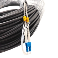 Cordon de brassage fibre optique blindé FIBERVISION 2 fibres FTTH avec connecteurs LC/UPC, blindage spiralé, OS2 5.0mm