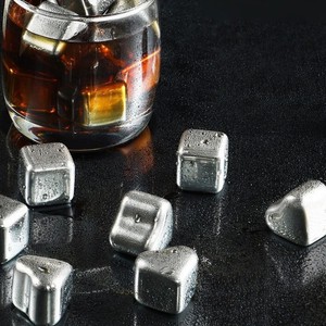 Stainless Steel Ice Cubes Square Reusable For Home And Bar Use - Product Image 1