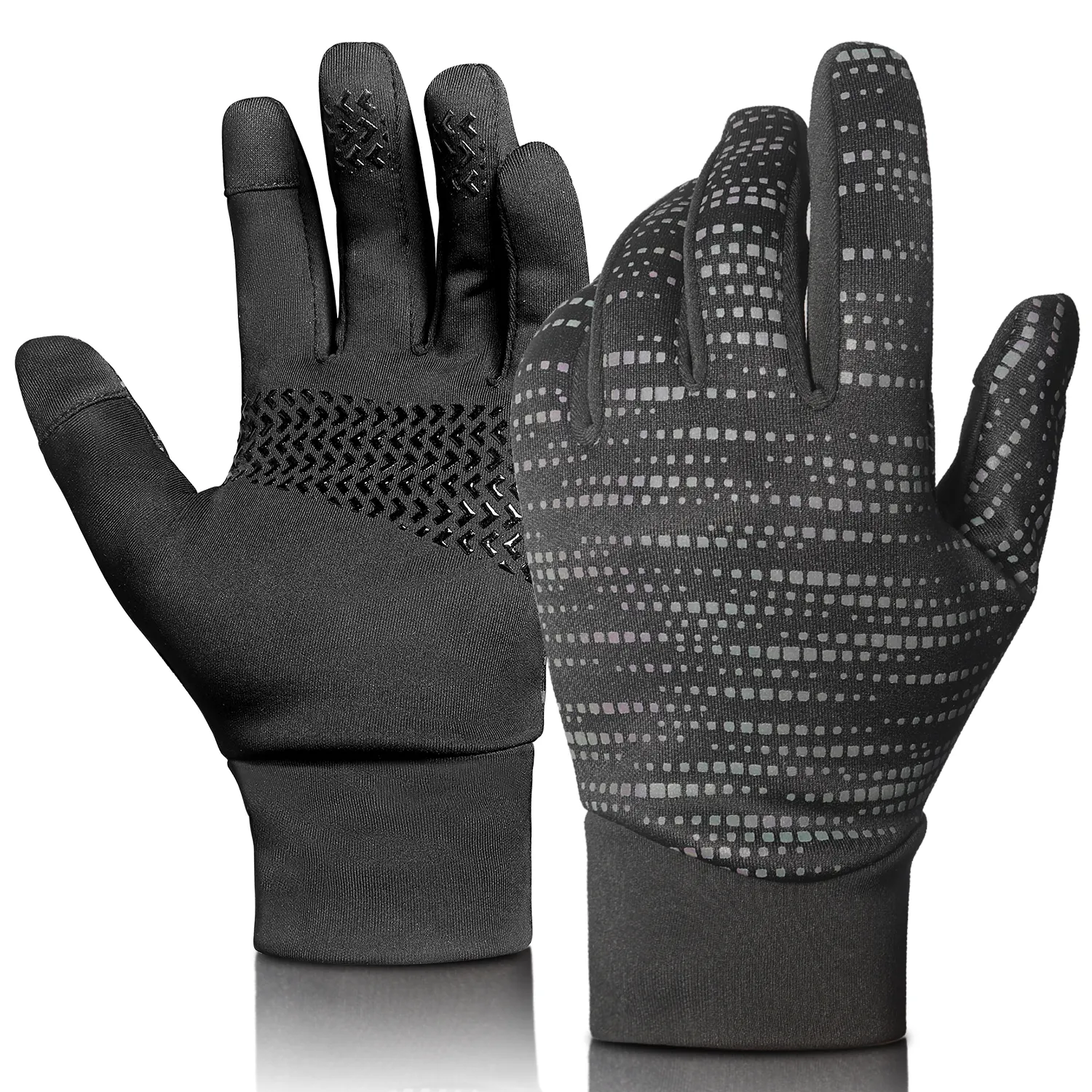 Sarung tangan silikon Anti selip, sarung tangan silikon telapak tangan hangat lembut cocok untuk semua sarung tangan olahraga