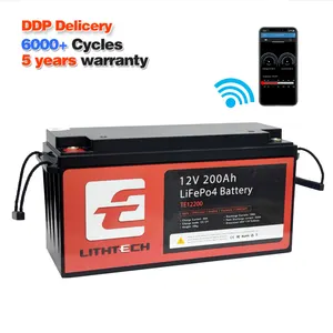 Meilleure vente Us allemagne Canada royaume-uni 12 V à Cycle profond solaire Rv caravane Marine 12 volts Batteries Lithium-Ion 12 v 200Ah batterie Lifepo4