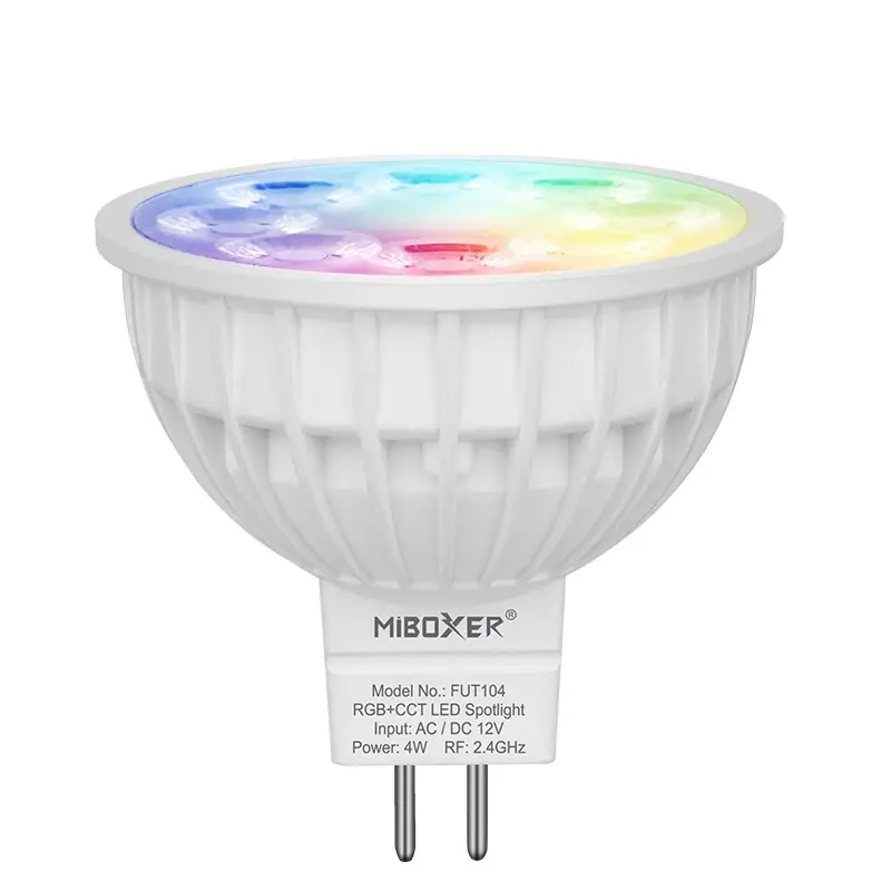 Mi light Miboxer FUT104 4W MR16 RGB CCT faretto LED intelligente DC12V dimmerabile lampadine a Led a colori 2.4G controllo wireless