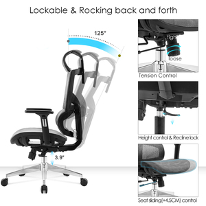<span class=keywords><strong>Chaise</strong></span> de bureau ergonomique de direction en maille pivotante, chaises de bureau modernes de conférence de luxe, hauteur réglable - Product Image 3