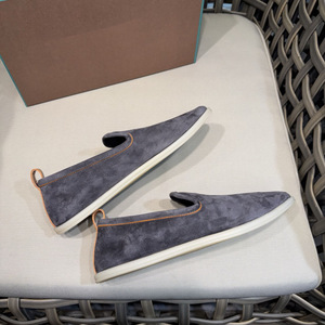 Scarpe Mocassino da <span class=keywords><strong>Uomo</strong></span> in Camoscio con Suola in TPU, Punta Tonda, Comode Slip-on, Traspiranti, Massaggianti, Deodoranti, per Tutte le Stagioni - Product Image 4