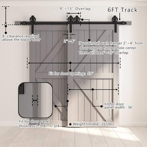 Accesorios de puerta corredera de acero de estilo moderno <span class=keywords><strong>para</strong></span> <span class=keywords><strong>herrajes</strong></span> de puerta de <span class=keywords><strong>Granero</strong></span> rodante <span class=keywords><strong>para</strong></span> uso en apartamentos - Product Image 2