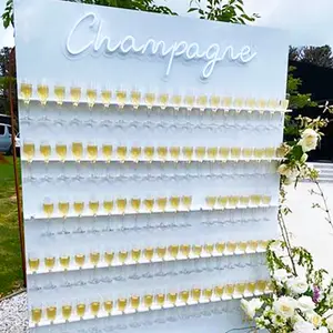 Özelleştirilmiş olay dekor Mini düğün zemin şampanya duvar ekranı
