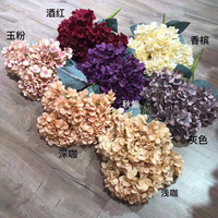 LF775 — fausses fleurs d'hortensia, grosses fleurs, pour la décoration de fond de scène, vente en gros