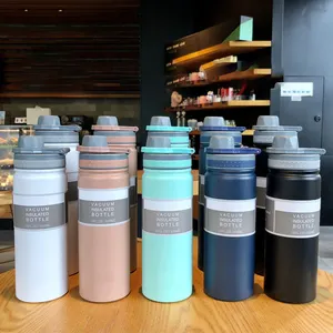 Biểu tượng tùy chỉnh 530/750ml phích chai thép không gỉ chân không Flask cách điện chai nước du lịch Cup cho cốc cà phê