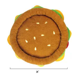 Memory Foam Dog Bed in Hamburger Shape - Comfortable and Cozy Pet Lounger