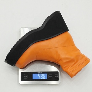 Bottines à talons compensés pour femmes, couleurs bonbons, plateforme à semelle épaisse, bottines courtes confortables avec fermeture éclair latérale - Product Image 6