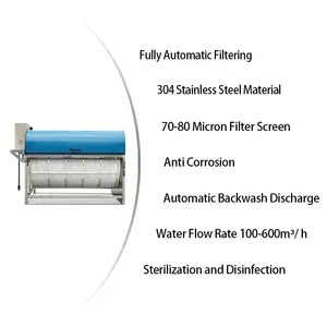鯉養魚池養殖魚養殖用の高効率ステンレス鋼ロータリードラムフィルター