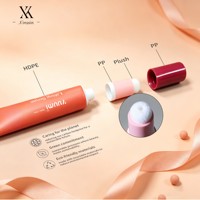 Tube cosmétique personnalisé avec applicateur éponge en peluche, tube vide pour gloss, anticernes, rouge à lèvres, emballage personnalisé avec impression de logo