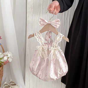 Tutina Estiva per Neonati con Stampa in Pizzo, Abbigliamento per Bambini in <span class=keywords><strong>Cotone</strong></span> - Product Image 5