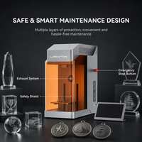 Gravure 3D interne sur verre UV Genesis U 5W 355nm, marquage de surface en cristal de bureau 5000mm/s 60x60x90mm pour métal et plastique