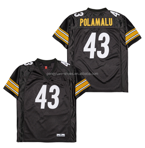 En iyi kalite #43 Troy Troy malu #12 Terry Bradshaw #36 Jerome Bettis #7 Ben Roethlisberger gerileme amerikan futbolu Jersey - Product Image 5