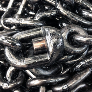 Cadena de anclaje Asia Pacífico para uso en barcos, sin pasadores, pintura negra, certificación CCS BV RS LR para fabricación - Product Image 1