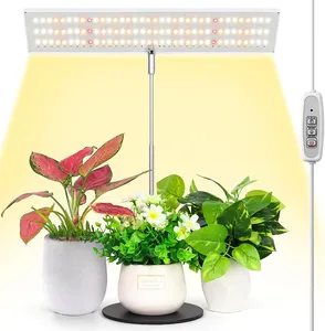 Full Spectrum LED Plant Grow Light Height Adjustable Growing Lamp with Auto On/Off Timer 4H/8H/12H 4 Dimmable Brightness