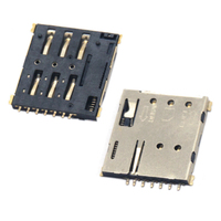 PCB 7 broches 1.37H Push Push Type connecteur de support de prise de carte Nano Sim
