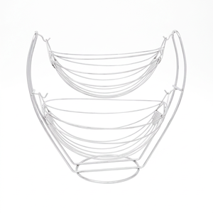 Panier de rangement pour vêtements, design minimaliste rond, panier de rangement à crochet pour salle de bain, fil métallique durable - Product Image 1