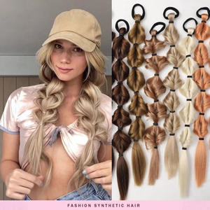 Py707 2 Extensions de cheveux synthétiques en fibre Kanekalon tressées de 50 cm pour femmes avec bandes élastiques - Product Image 5