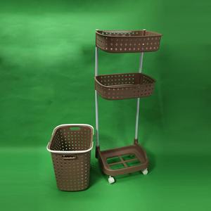 Nuevo Cesto de <span class=keywords><strong>Ropa</strong></span> Sucia Multicapa Portátil de <span class=keywords><strong>Plástico</strong></span> con Ruedas - Product Image 6