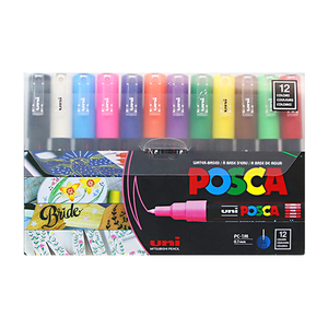 ชุดปากกาเพ้นท์ Uni Posca, <span class=keywords><strong>ปากกา</strong></span><span class=keywords><strong>สี</strong></span>โปสเตอร์ Mitsubishi หัวแหลมพิเศษ รุ่น PC-1M - Product Image 1