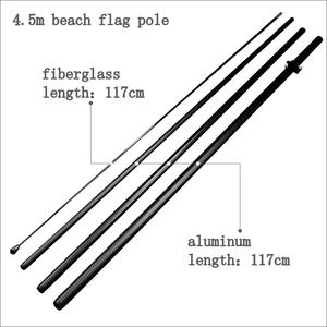 En stock : Kit de mât de drapeau de plage <span class=keywords><strong>grand</strong></span> format 4,5 m noir avec accessoires en fibre de verre et aluminium pour drapeau à plume - Product Image 2