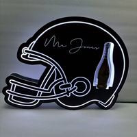 Présentoir à bouteilles en acrylique en forme de casque de football LED pour champagne, glorificateur de bouteilles, support de présentation VIP pour service de bouteilles en club
