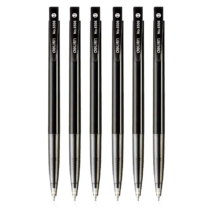 Fournitures d'étudiant de bureau d'affaires stylo à bille de presse noire stylo neutre stylo de signature 0.7mm