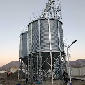 अनाज साइलो भंडारण के लिए 100 टन क्षमता के साथ चावल मकई धान अनाज