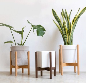 Étagère à fleurs et plantes en bois massif dans le salon ou sur le balcon, support pour pots <span class=keywords><strong>de</strong></span> fleurs pour le salon - Product Image 2