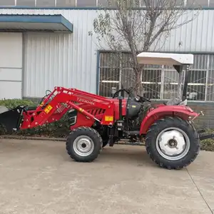 Chine Tracteur Agricole 4WD QLN-454 Tracteur Mini 4*4 Traktor Ferme 45HP Tracteur 4 Roues Motrices Avec Chargeur Frontal En Australie